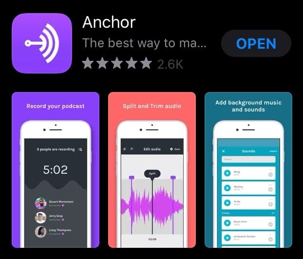 Anchor app iOS