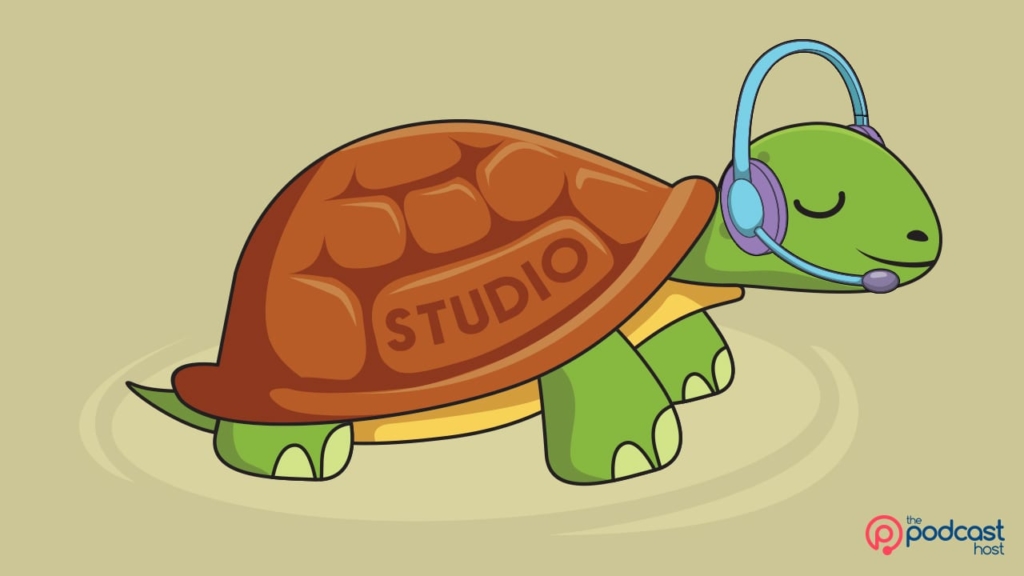 tortoise doing a live podcast from her home studio